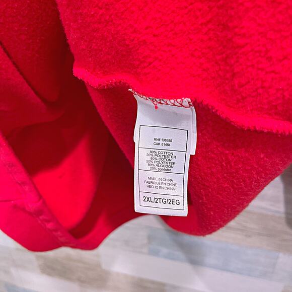 CAROLINA HURRICANES Lace Up Ice Hockey Hoodie Sweatshirt Red Black NHL Mens XXL - Picture 8 of 8